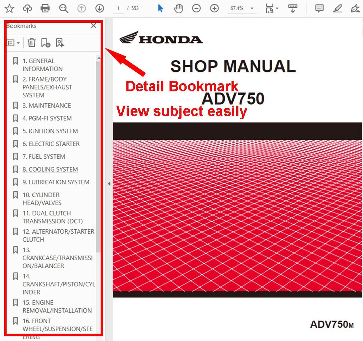 2020 Honda X-ADV 750/750M Service Repair Manual PDF Download