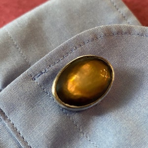 Silver and Moonstone Cufflinks and Tie Clasps