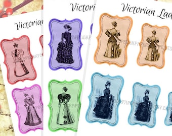 Victorian Ladies Cards & Tags | Junk Journal Ephemera (Digital Download)