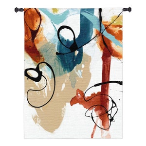 39x40 FABRICATE Jasper Contemporary Abstract Splattered Design Tapestry Wall Hanging