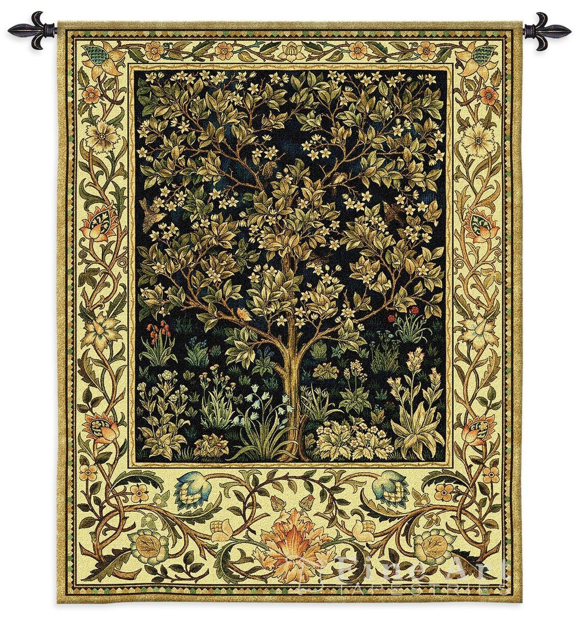 Tenture Murale Ambiance Toscane 38x53 Cm - Floral/Vin - Coton - Neuf