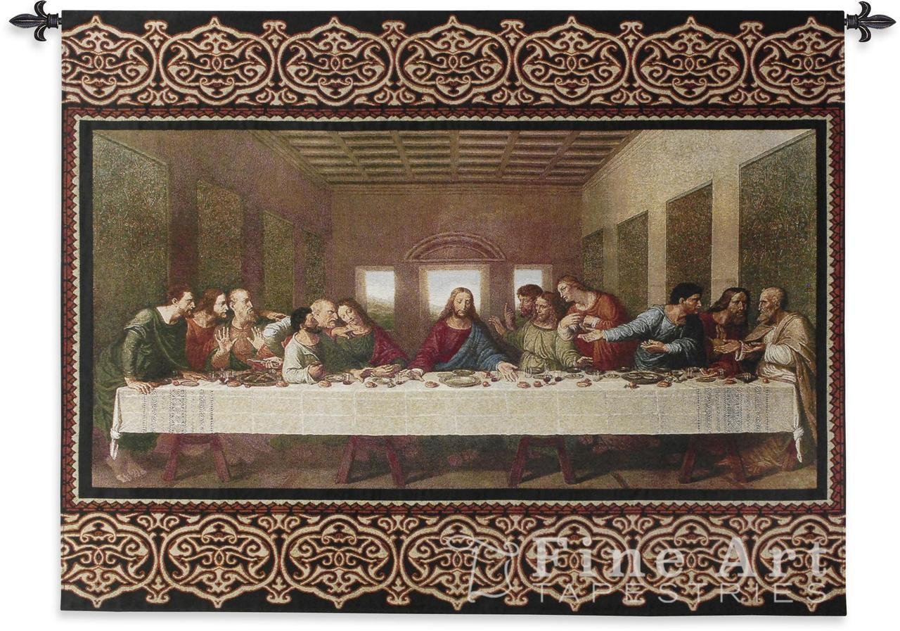 53x40 LAST SUPPER Jesus Christ Religious Spiritual Tapestry Wall ...