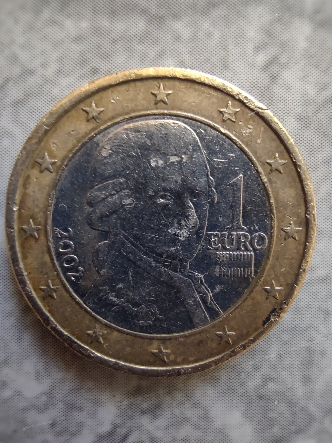 Pièce 1 Euro 2002 Autriche Très Rare Mozart Etsy France