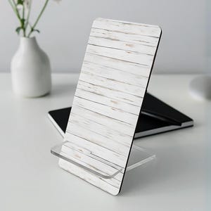 Wooden Look Phone Stand: Desk & Nightstand Organizer