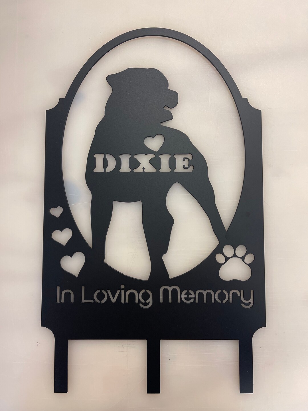 Dog Memorial Sign Metal Dog Sign for Garden Pet Loss Remembrance in