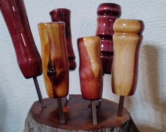 Red Cedar Steel Striker Werkzeuge für Ferrocerium Stangen. Feuer Start Werkzeug.