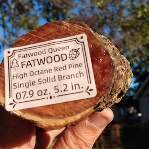 Madera de pino rojo / Rama maciza única / Para iniciar fuego o artesanía en madera