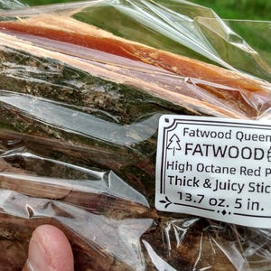 Palitos de madera de pino para hacer fuego o artesanías con madera. Madera de pino rojo de alto octanaje, recién extraída de los bosques del suroeste de Michigan.