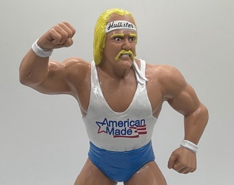 Hulk Hogan, prodotto in America, ispirato al WWF LJN, XOX, personalizzato in gomma, a grandezza naturale, 8 pollici, pronto per essere dipinto o dipinto