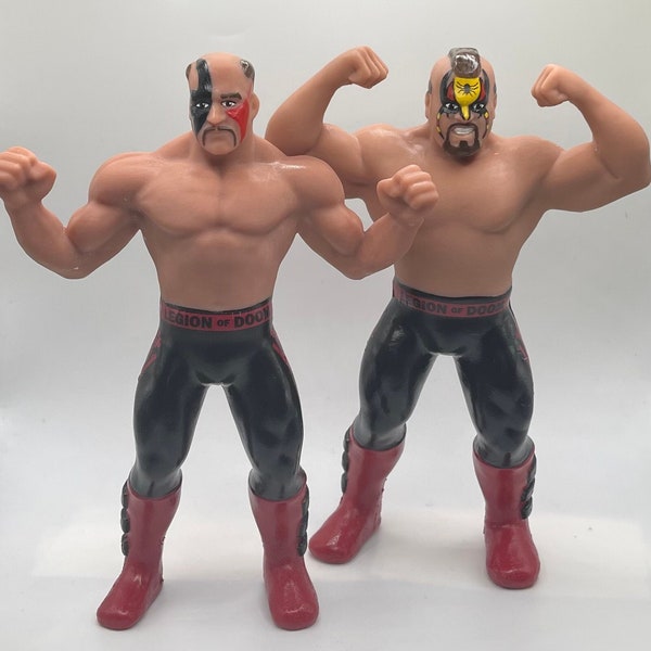 The Road Warriors Animal & Hawk LOD WWF Ljn inspiré XOX personnalisé en caoutchouc pleine taille 20 cm figurines prêtes à peindre ou peintes
