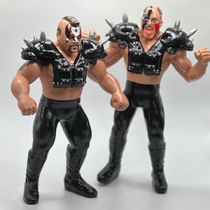 The Road Warriors Animal & Hawk W/ Pads LOD WWF Ljn Inspired XOX Custom Rubber Full Size 8 Figures Ready to Paint or Painted Hawk/Animal Painted