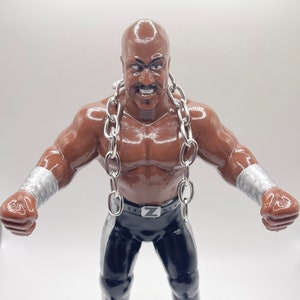 ZEUS Tiny Lestor No Hold Barred WWF Ljn Inspired XOX Custom Rubber Type Full Size 8&quot; Figure W/ Chain Ready to  Paint or Painted