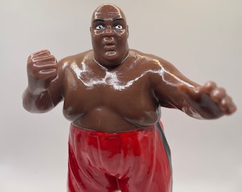 Abdullah the Butcher  WWF LJN Inspired XOX Custom Rubber Type Full Size 8" Figure Ready to Paint or Painted