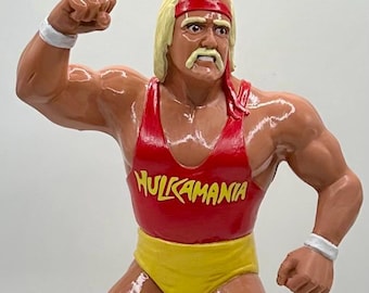 Hulk Hogan Black Card Series WWF LJN Inspired XOX Custom Rubber Type Full Size 8" Figure Ready to Paint or Painted