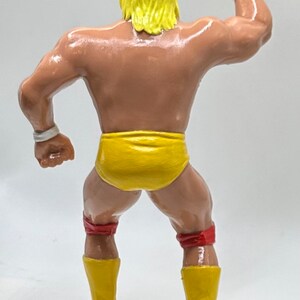 Hulk Hogan (V2) No shirt WWF LJN Inspired XOX Custom Rubber Type Full Size 8" Figure Ready to Paint or Painted image 2