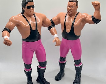 Hart Foundation Bret Hart Jim Neidhart WWF LJN inspiriert XOX Custom Rubber Typ Volle Größe 8 "Abbildung bereit zu malen oder bemalt