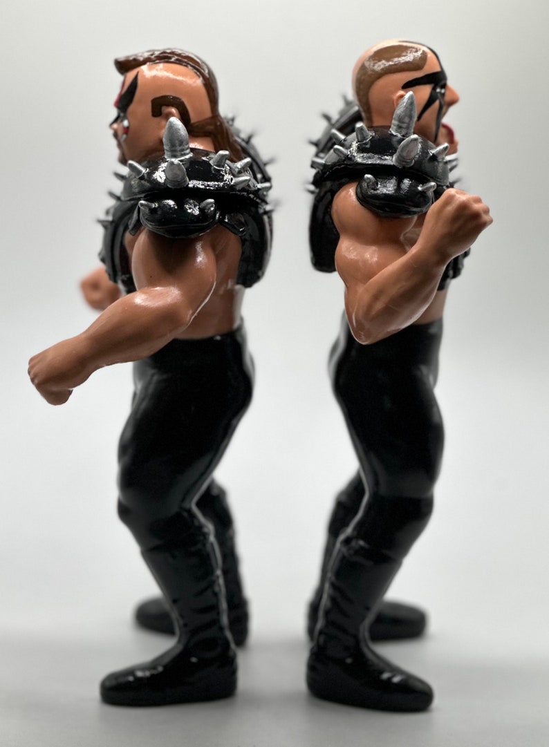 The Road Warriors Animal & Hawk W/ Pads LOD WWF Ljn Inspired XOX Custom Rubber Full Size 8 Figures Ready to Paint or Painted image 4