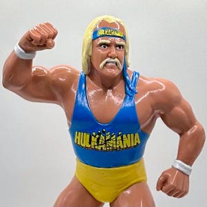Hulk Hogan Hulkamania WWF LJN Inspired XOX Custom Rubber Type Full Size 8&quot; Figure Ready to Paint or Painted