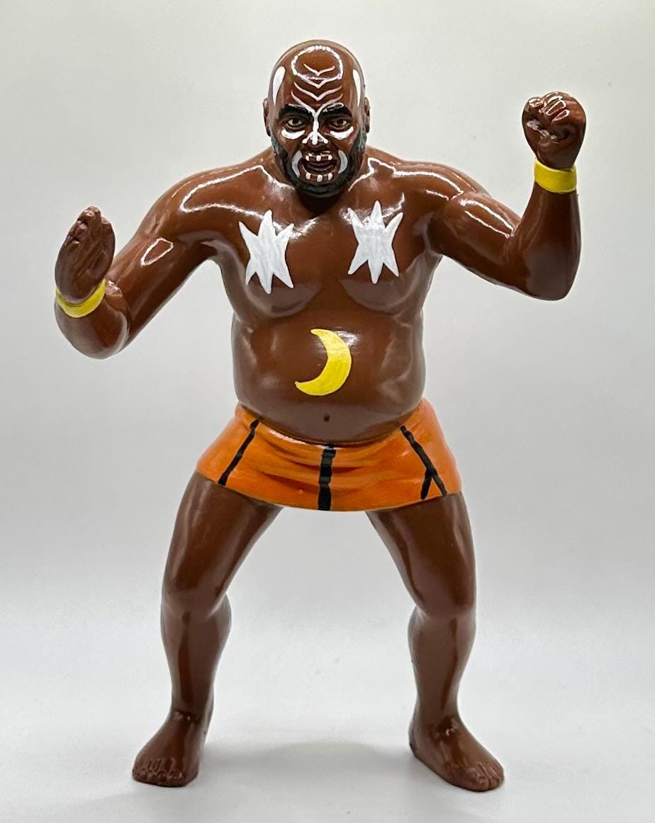 Kamala WWF LJN Inspired Custom Rubber Type Full Size 8