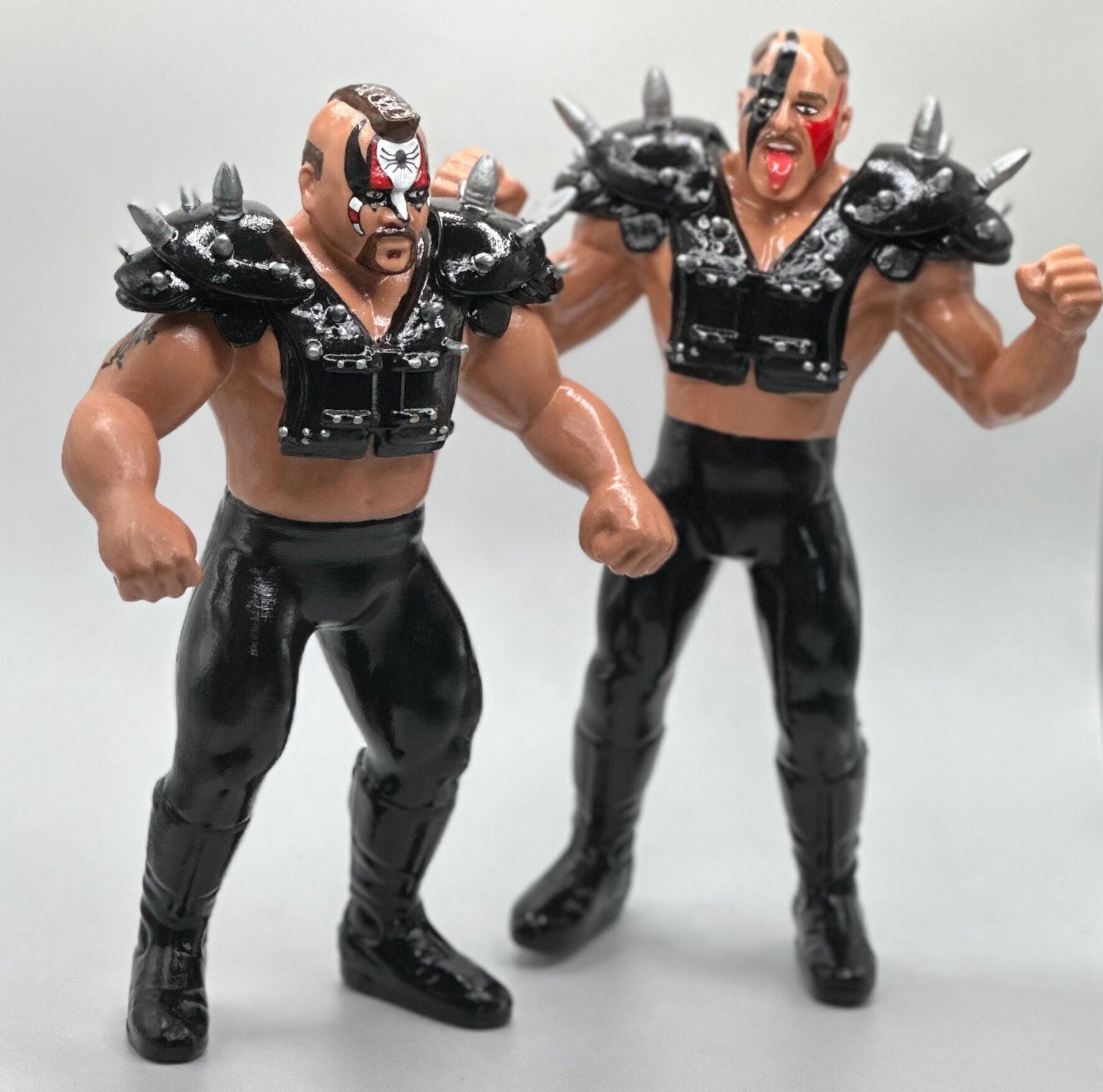 The Road Warriors Animal & Hawk W/ Pads LOD WWF Ljn Inspired The Road Warriors Animal & Hawk W/ Pads LOD WWF Ljn Inspired