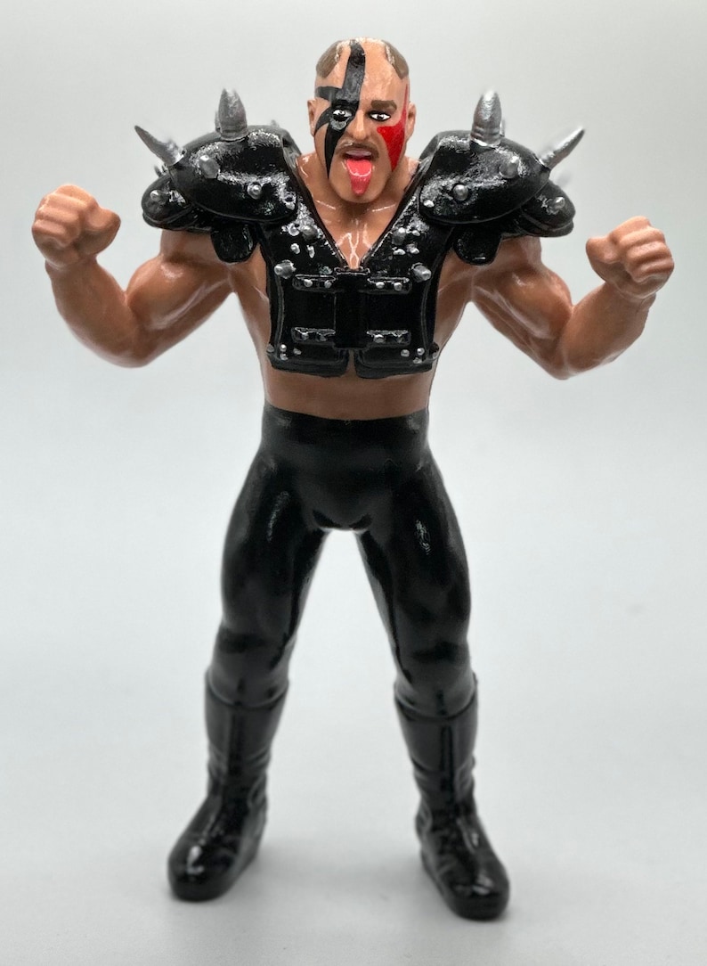 The Road Warriors Animal & Hawk W/ Pads LOD WWF Ljn Inspired XOX Custom Rubber Full Size 8 Figures Ready to Paint or Painted Hawk Painted