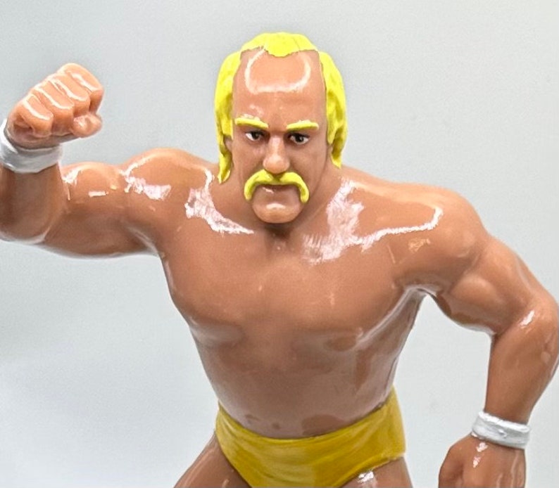 Hulk Hogan (V2) No shirt WWF LJN Inspired XOX Custom Rubber Type Full Size 8" Figure Ready to Paint or Painted image 5