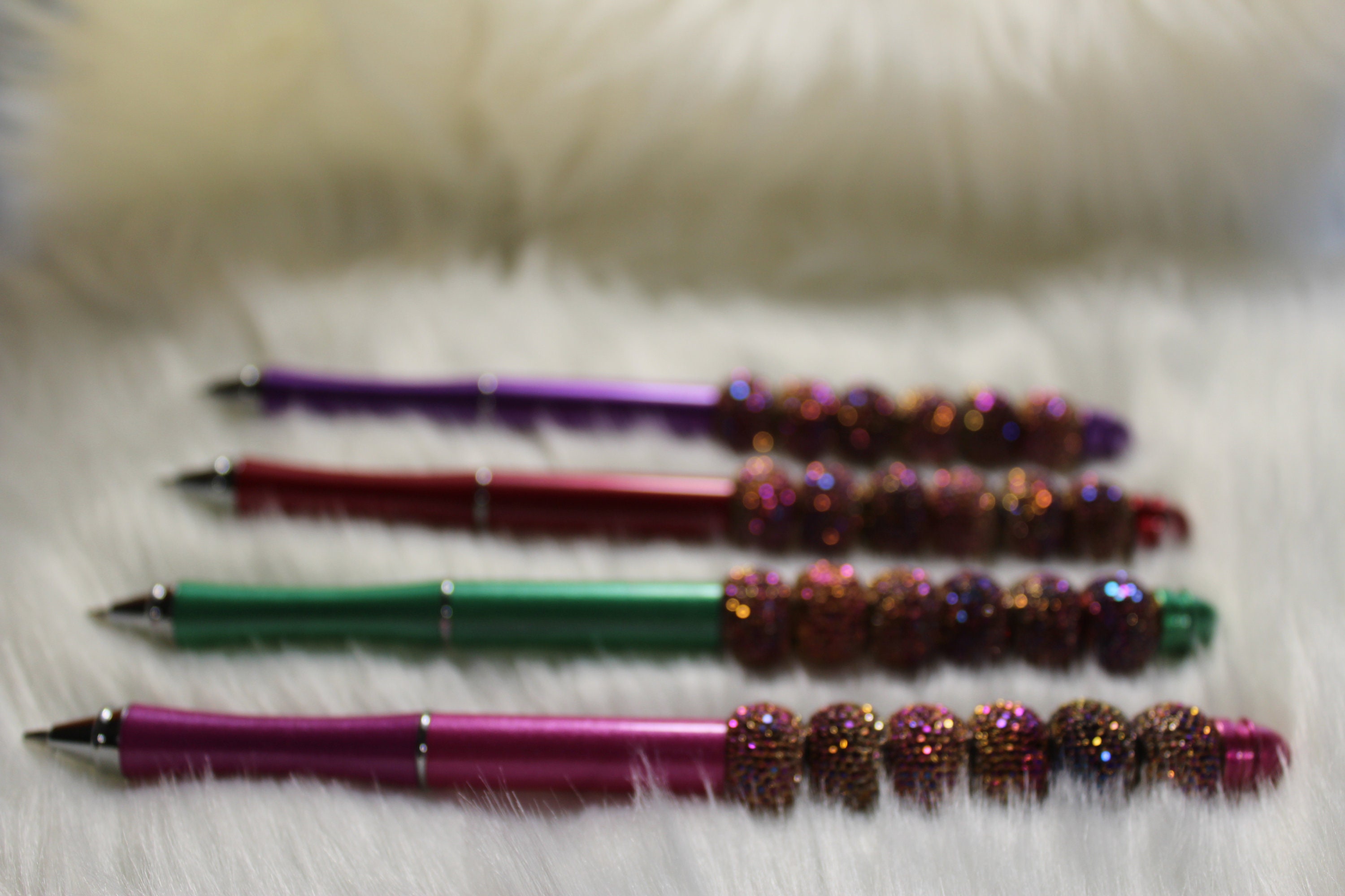 Bolígrafos de tinta con cuentas | Etsy