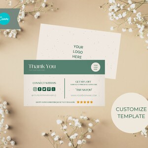 CUSTOMIZABLE Minimalist Business Card Template - Small business - Entrepreneur - Editable - Instant Download - Printable - canva - DOTS