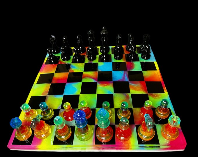 Rainbow Chess Set - Etsy