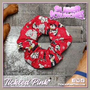 Christmas Puppies - Super Scrunchie Large Hair Tie