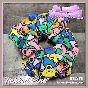 Grateful Dead Jerry Bears - Super Scrunchie / Large Hair Tie