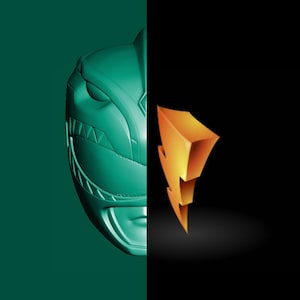 Original green ranger helmet scan