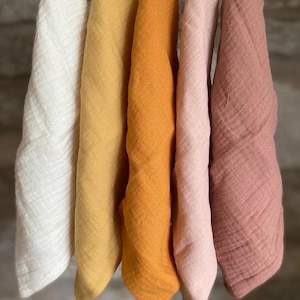 Small handy size muslin set. Organic GOTS cotton. Baby washcloths. Newborn essentials zdjęcie 7
