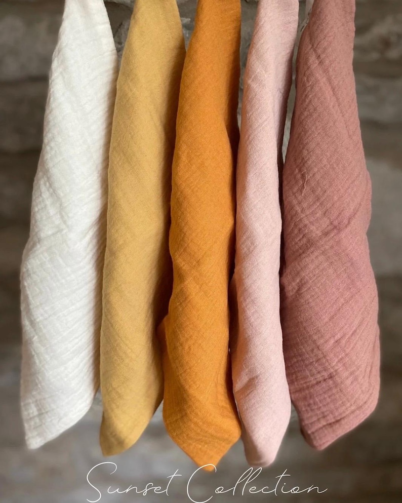 Small handy size muslin set. Organic GOTS cotton. Baby washcloths. Newborn essentials zdjęcie 7