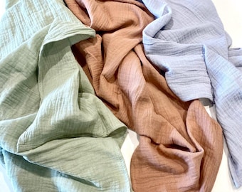 Organic Muslin Baby Cloth Set - Pure Cotton. Made With GOTS Certified Fabric