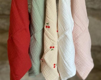 Organic Cotton Muslin Squares | Hypoallergenic Baby Wipes, Sensitive Skin Cloths