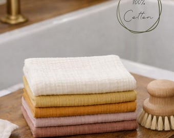 Washable eco friendly cleaning cloths, reusable kitchen roll, Organic Multipurpose Family Wipes