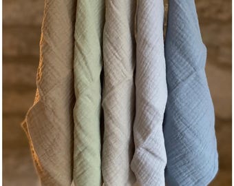Organic Muslin Baby Wipes | Soft Face Hand Cloths, Reusable Toddler Wipes