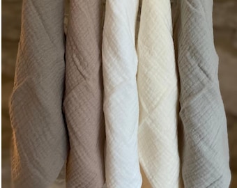 Organic Muslin Washcloths | Scandi Style, 100% Cotton, Newborn Baby Care