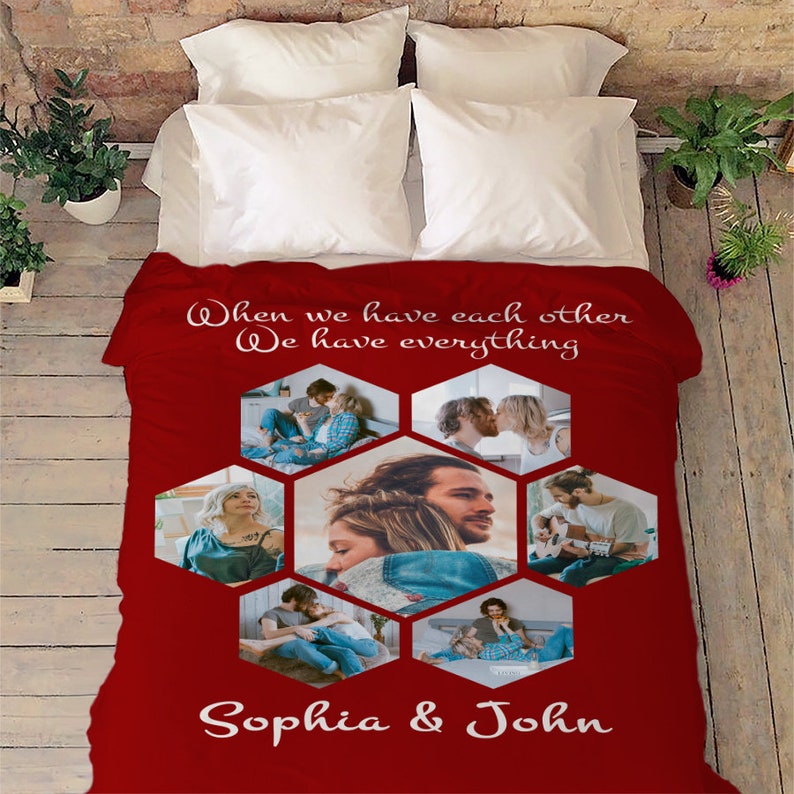 Customized Photo Blanket for Couples Blanket With Photo and Etsy