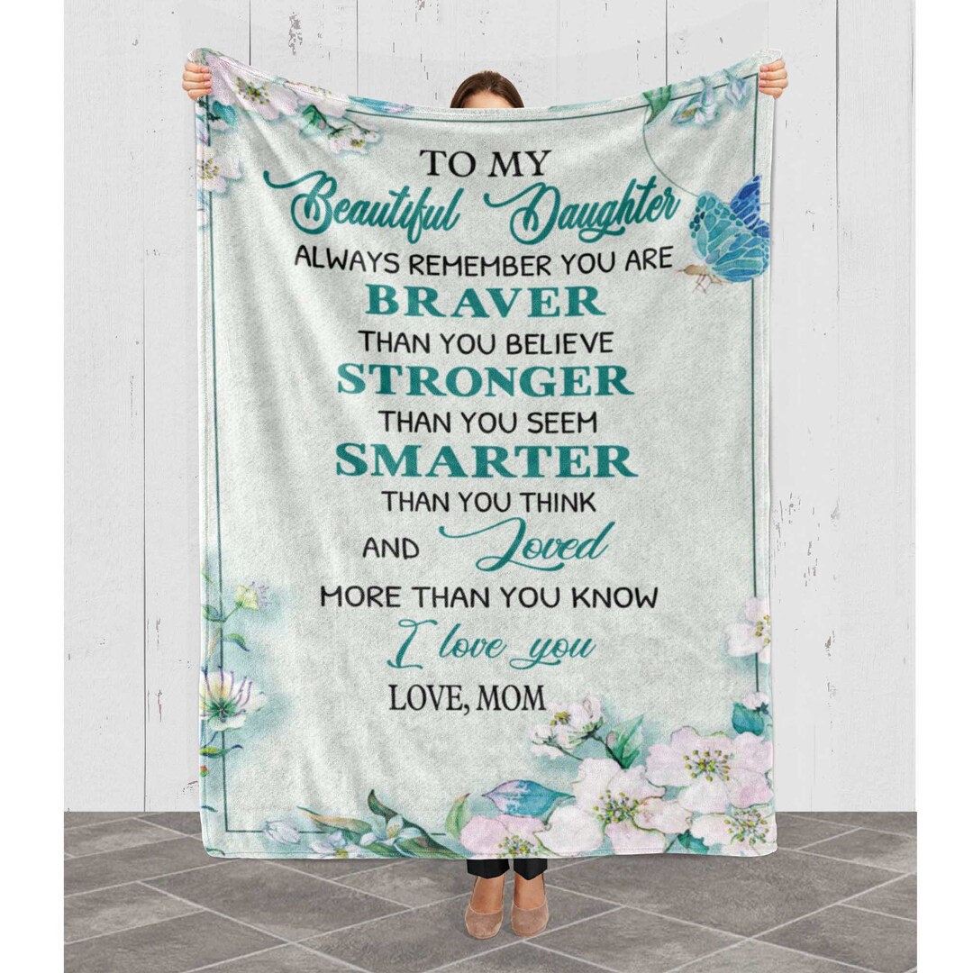 To My Daughter Blanket, Personalized Blanket Gift for Daughter's Day