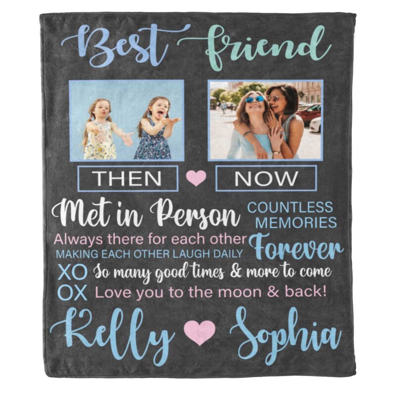 Best Friend Blanket Personalized Photo Blanket Gift for Soul Etsy