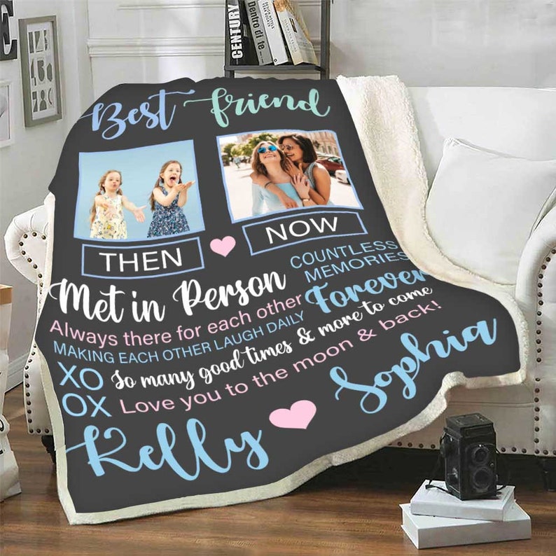Best Friend Blanket Personalized Photo Blanket Gift for Soul Etsy
