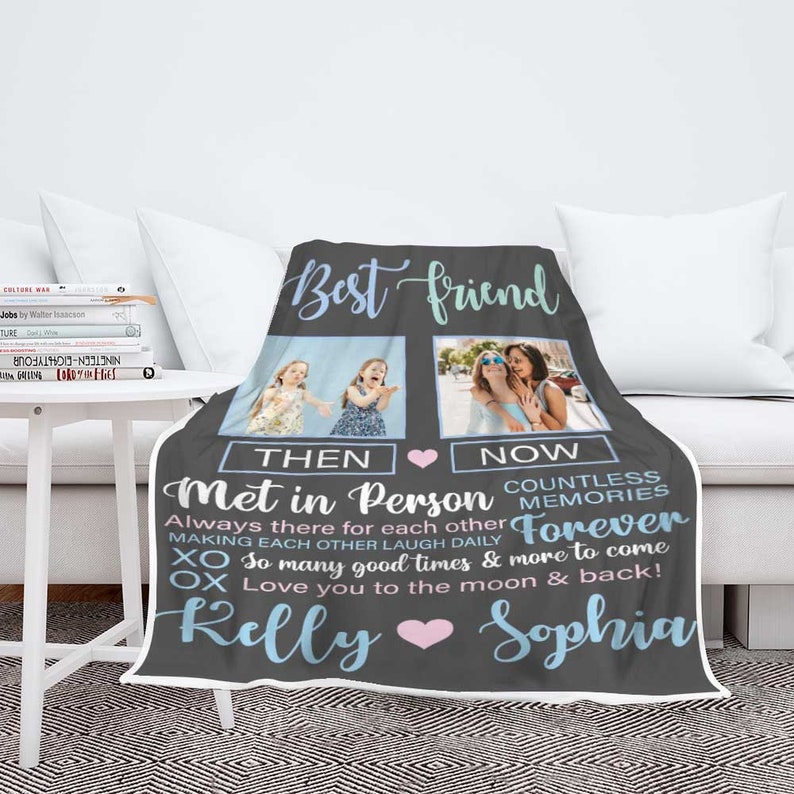 Best Friend Blanket Personalized Photo Blanket Gift for Soul Etsy