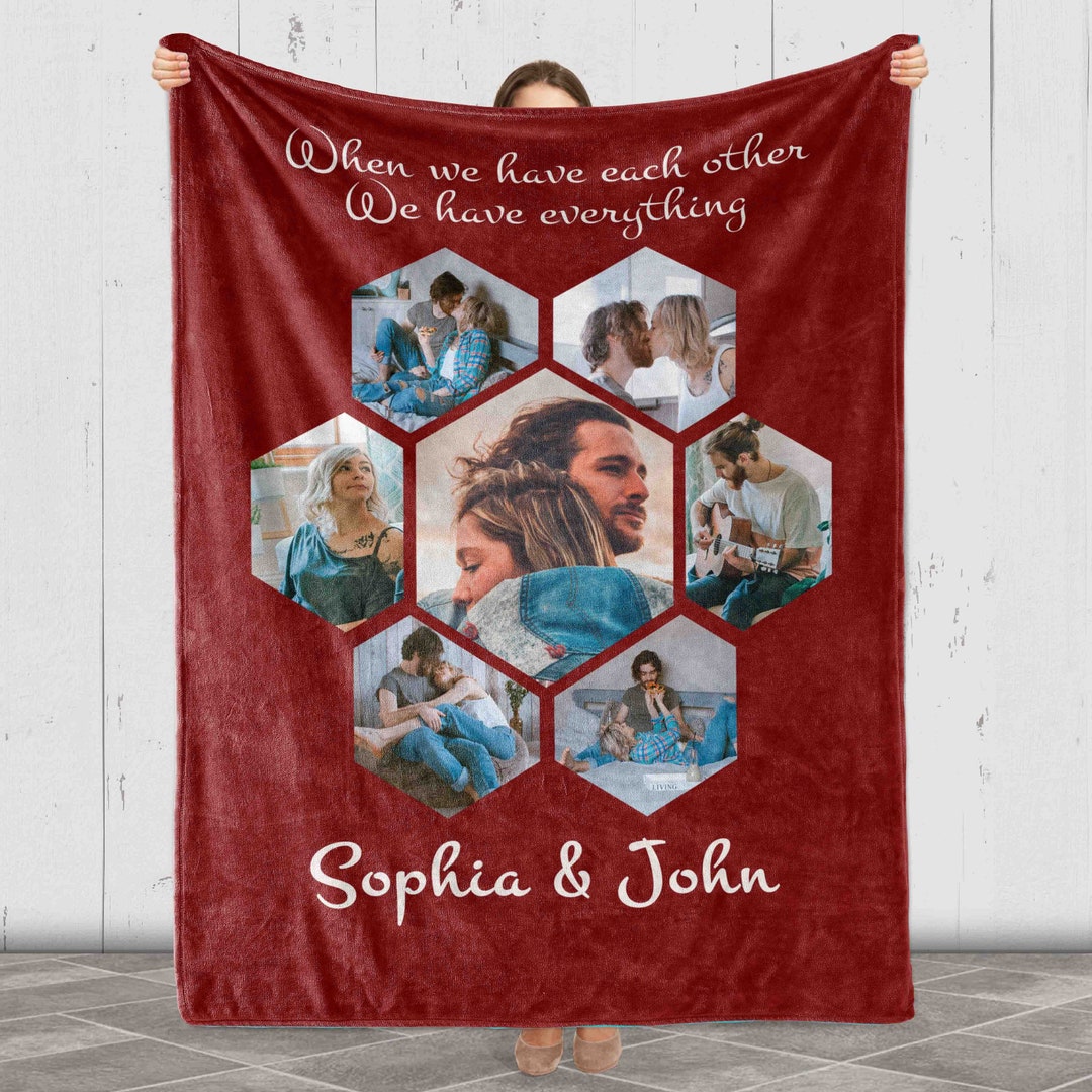 Customized Photo Blanket for Couples Blanket With Photo and Etsy