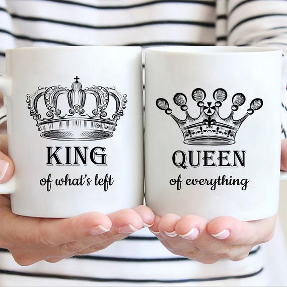 King and Queen Couples Mug Set Gift for Anniversary/valentine 