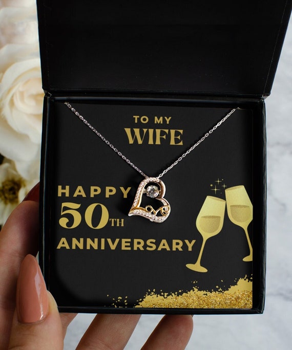 50th Wedding Anniversary, Wedding Anniversary Gift, Anniversary Gifts for  Wife From Husband, Happy Anniversary Gift, Golden Anniversary Gift 