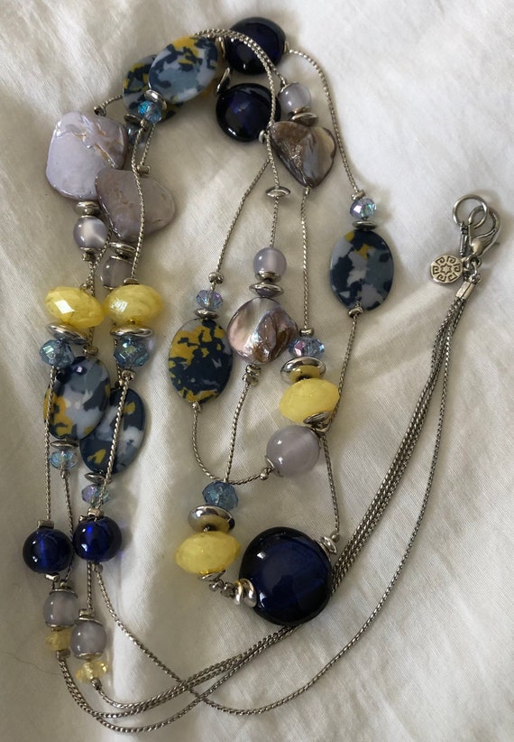 RUBY RD Mixed Media Long Double Strand Fashion Ne… - image 4