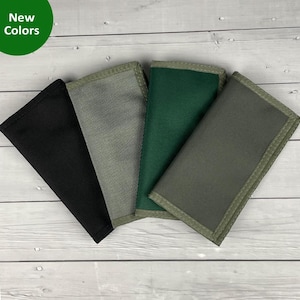 Nylon Long Wallet. 6 Colors - Black or Grey Ballistic, Granite, Green, MultiCam, MultiCam Black. Water Resistant. Made in USA.