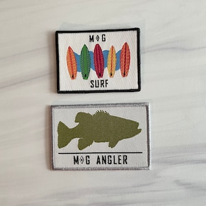 Surf and Fishing Iron On  Patches - Individual or 2-Pack